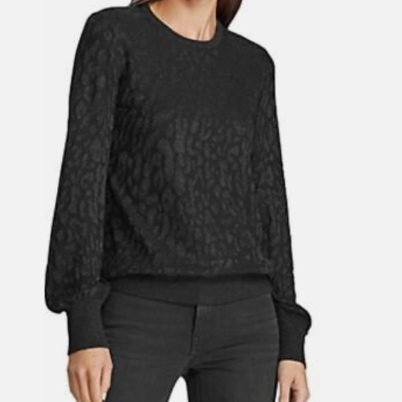 Lauren Ralph Lauren Woman Glitter Animal Print Black Sweater size S - Picture 1 of 7